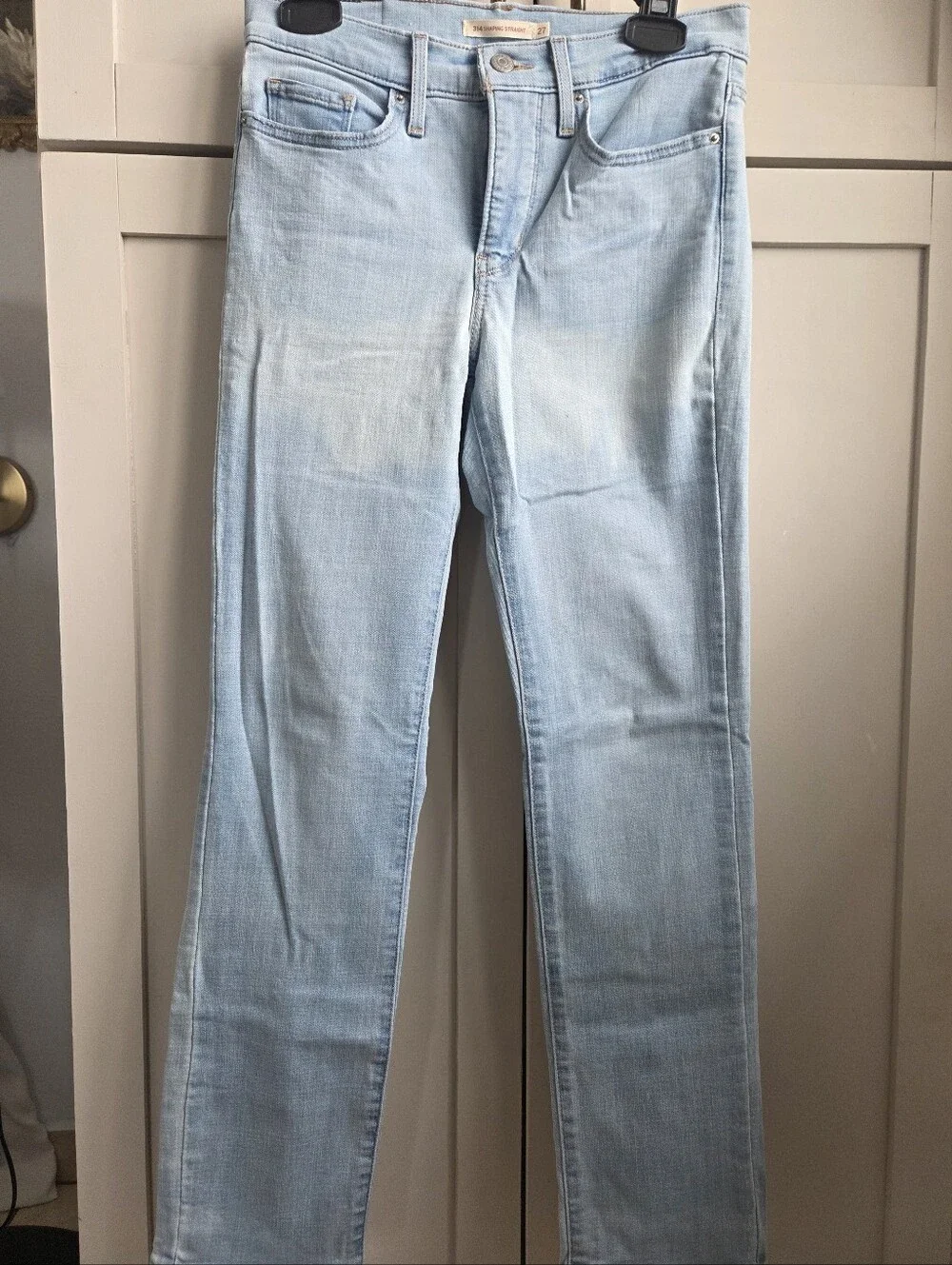 Levi’s Light Wash High Rise Slim Straight Jeans